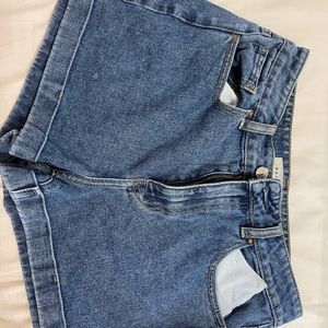 mom. jean shorts